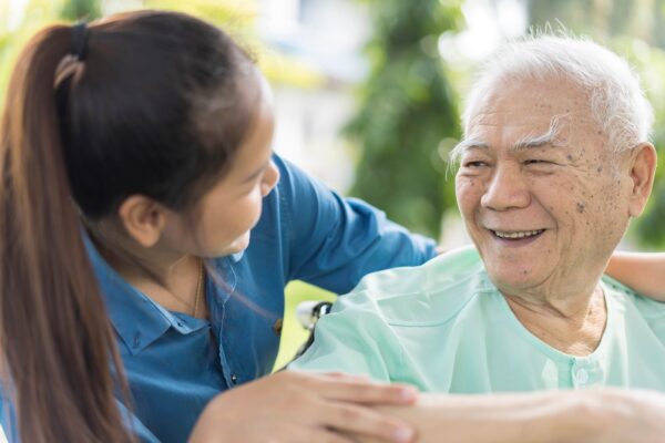 Happy Asian Grandfather or patient or elderly people in wheelcha Happy Asian Grandfather or patient or elderly people in wheelcha