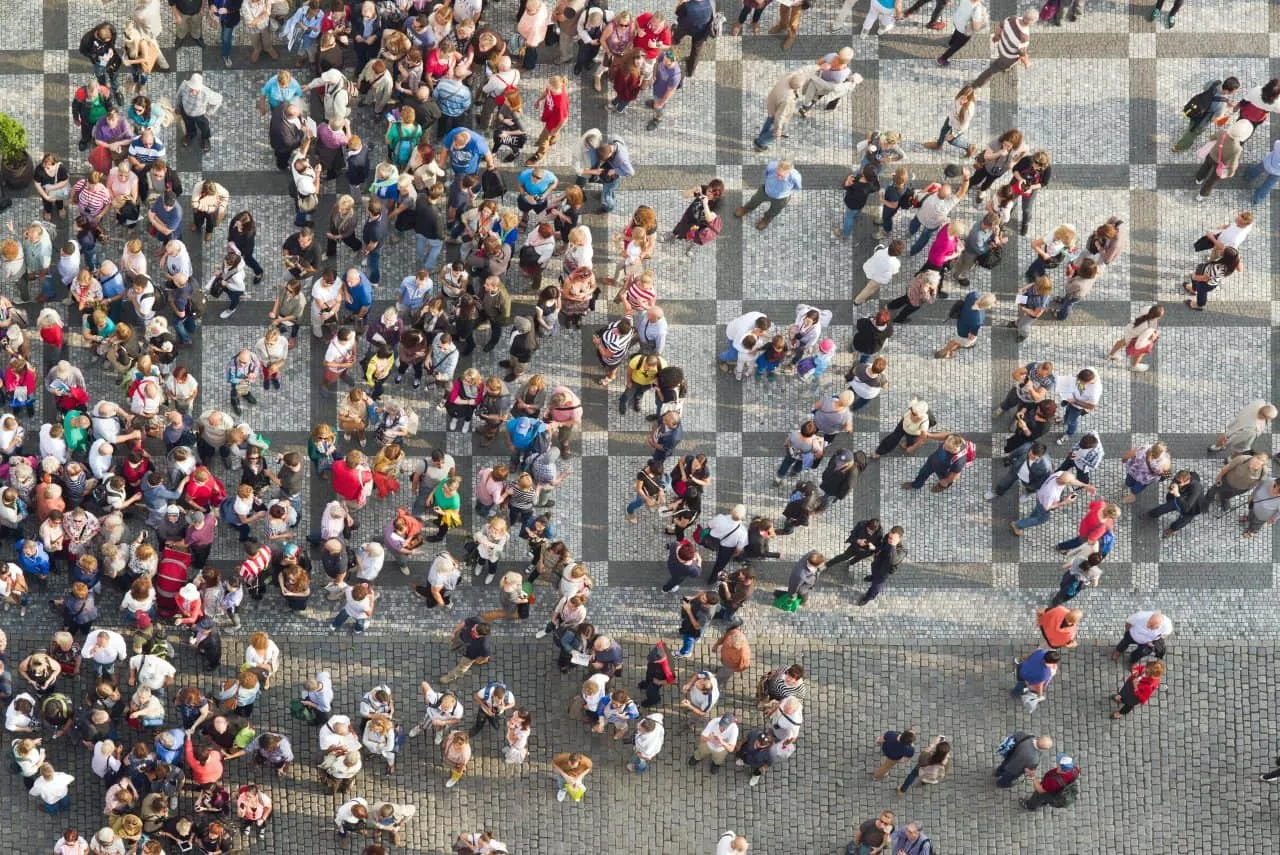 Tourists at Prague Old Town Square