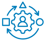 Illustration of healthcare data management and electronic health records.
